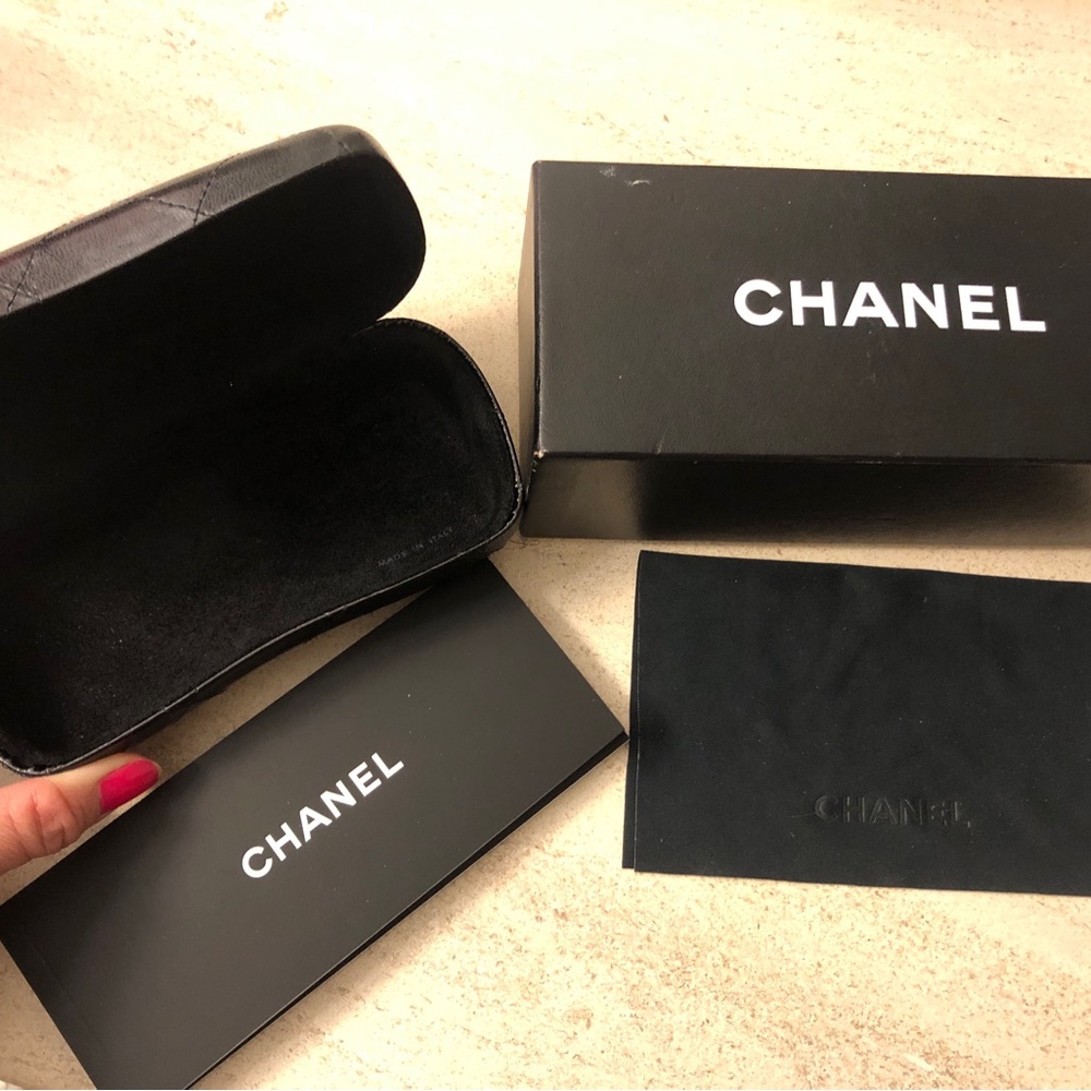 Authentic Chanel Sunglass Case with Box